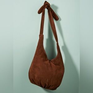 BRAND NEW Anthropologie Thacker Le Paz Coca Brown Suede Shoulder Bag